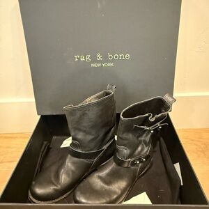 Rag & Bone Black Moto Boots